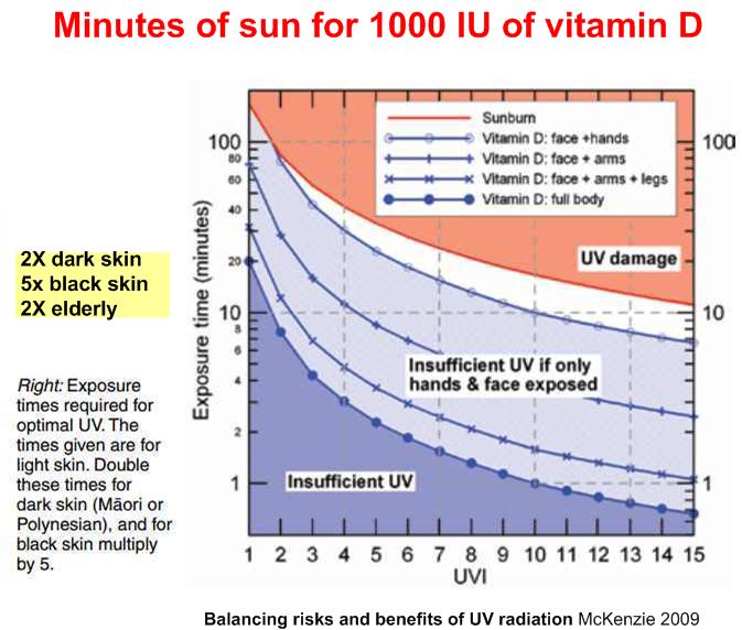 Vitamin D Sun Exposure Chart