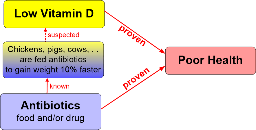 Do antibiotics given to speedup weight gain in farm animals result in  decreased vitamin D for humans | VitaminDWiki